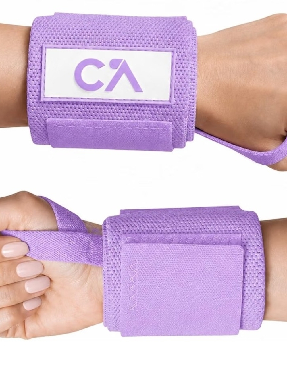 Wrist Wraps for Weightlifting, 18” Adjustable Elastic Wrist Support with Thumb L